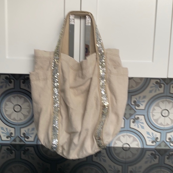 GAP Handbags - Thick fabric Gap tote bag with sparkly detailing and blue cotton lining